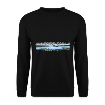 trip, road, vacation, summer, niagara, camping, - Unisex Sweatshirt - black - Front - Alina (178cm) & Michal (187cm)