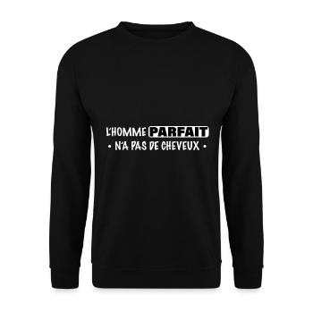 Pour mon chauve homme parfait - Sweat-shirt Unisexe - noir - Devant - Alina (178cm) & Michal (187cm)