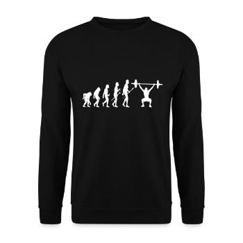 Evolution Fitness Gewichte Heben - Unisex Pullover - Schwarz - Vorne - Alina (178cm) & Michal (187cm)