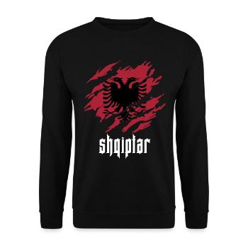 shqiptar Albanians - Unisex Sweatshirt - black - Front - Alina (178cm) & Michal (187cm)