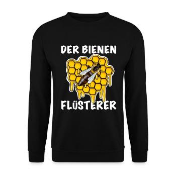 Imker der Bienen Flüsterer - Unisex Pullover - Schwarz - Vorne - Alina (178cm) & Michal (187cm)