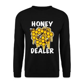 Honey dealer as beekeeper bees - Unisex Sweatshirt - black - Front - Alina (178cm) & Michal (187cm)