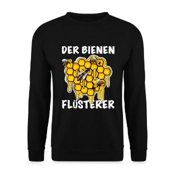 Imker der Bienen Flüsterer - Unisex Pullover - Schwarz - Vorne - Alina (178cm) & Michal (187cm)