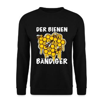 Imker Der Bienen Bändiger - Unisex Pullover - Schwarz - Vorne - Alina (178cm) & Michal (187cm)