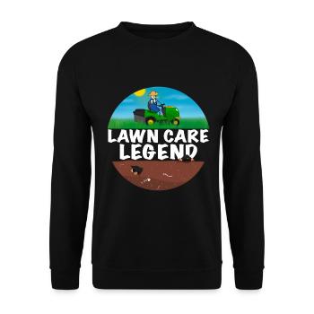 Lawn Mower Legend Gardener - Unisex Sweatshirt - black - Front - Alina (178cm) & Michal (187cm)