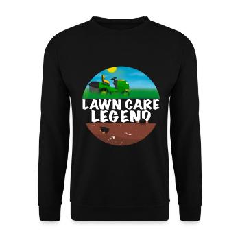 Tondeuse à gazon Legend Homme Jardinier Cadeau - Sweat-shirt Unisexe - noir - Devant - Alina (178cm) & Michal (187cm)
