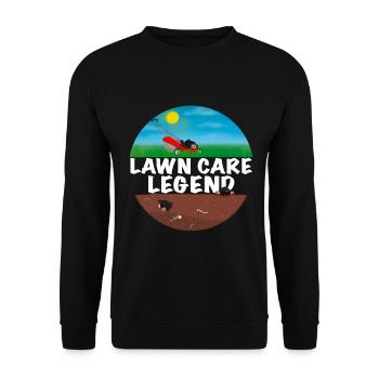Lawn Mower Legend Gardener - Unisex Sweatshirt - black - Front - Alina (178cm) & Michal (187cm)