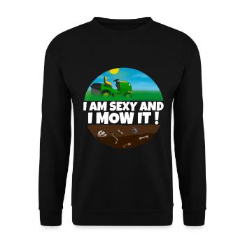 Gärtner Rasenmäher Spruch Männer Garten Geschenk - Unisex Pullover - Schwarz - Vorne - Alina (178cm) & Michal (187cm)