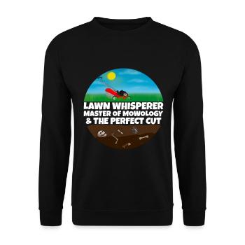 Tondeuse à gazon Jardin Tonte Hommes Jardinier - Sweat-shirt Unisexe - noir - Devant - Alina (178cm) & Michal (187cm)