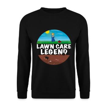 Tondeuse à gazon Légende Jardin Tonte Hommes Jardinier - Sweat-shirt Unisexe - noir - Devant - Alina (178cm) & Michal (187cm)