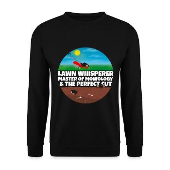 Gärtner Rasenmäher lustiger Spruch Männer Geschenk - Unisex Pullover - Schwarz - Vorne - Alina (178cm) & Michal (187cm)