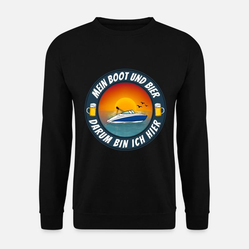 Boot und Bier - Unisex Pullover - Schwarz
