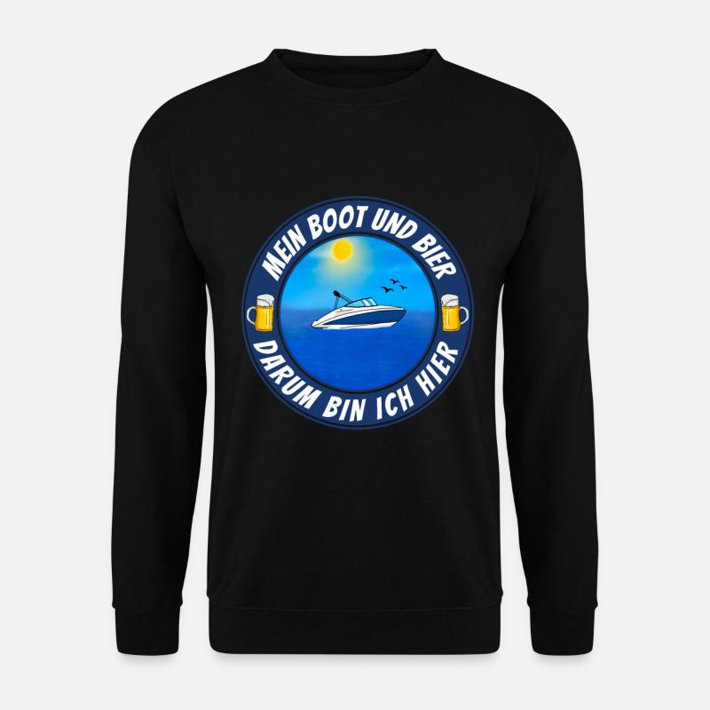 Boot und Bier - Unisex Pullover - Schwarz