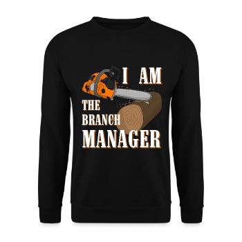 Chainsaw Chainsaw Saw - Unisex Sweatshirt - black - Front - Alina (178cm) & Michal (187cm)