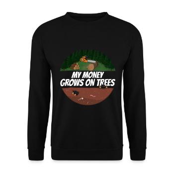 Bûcheron Chemise Tronçonneuse Tronçonneuse Scie - Sweat-shirt Unisexe - noir - Devant - Alina (178cm) & Michal (187cm)