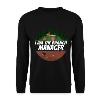 Chainsaw Chainsaw Saw - Unisex Sweatshirt - black - Front - Alina (178cm) & Michal (187cm)