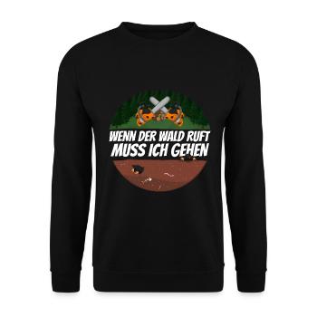 Holzfäller - Unisex Pullover - Schwarz - Vorne - Alina (178cm) & Michal (187cm)