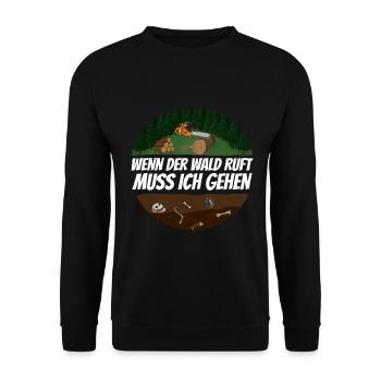 Holzfäller - Unisex Pullover - Schwarz - Vorne - Alina (178cm) & Michal (187cm)