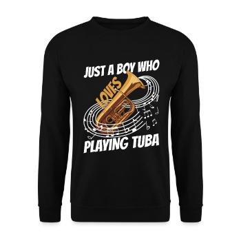 Tuba - Sweat-shirt Unisexe - noir - Devant - Alina (178cm) & Michal (187cm)
