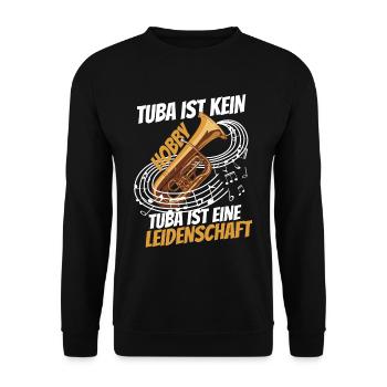 Tubist aus leidenschaft - Unisex Pullover - Schwarz - Vorne - Alina (178cm) & Michal (187cm)