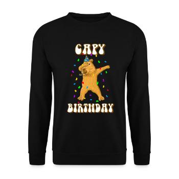 Capybara Capy Birthday - Unisex Sweatshirt - black - Front - Alina (178cm) & Michal (187cm)
