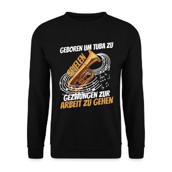 Tubist aus Leidenschaft - Unisex Pullover - Schwarz - Vorne - Alina (178cm) & Michal (187cm)