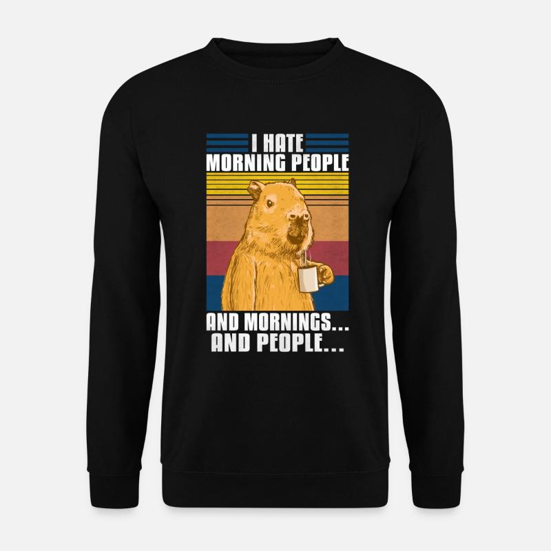 Capybara Meme Spruch - Unisex Pullover - Schwarz