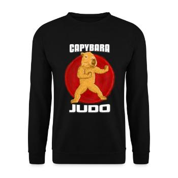 Capybara Judo - Sweat-shirt Unisexe - noir - Devant - Alina (178cm) & Michal (187cm)
