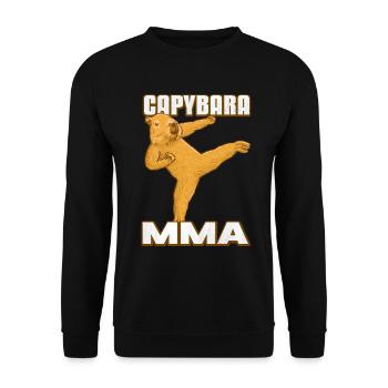 Capybara MMA - Unisex Pullover - Schwarz - Vorne - Alina (178cm) & Michal (187cm)