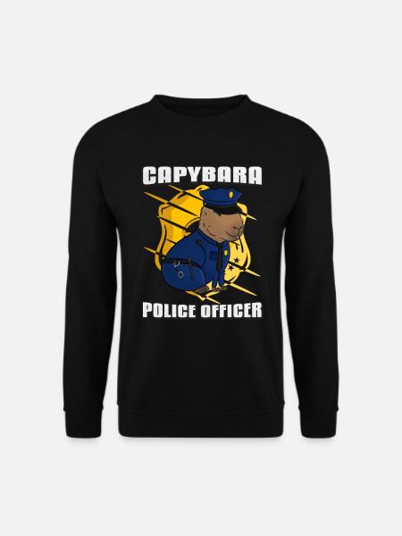 Capybara Police Officer - Unisex Sweatshirt - black