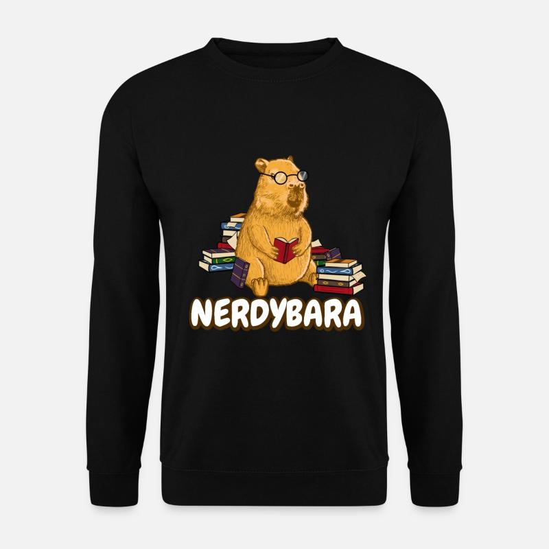 Nerdybara Capybara - Unisex Pullover - Schwarz