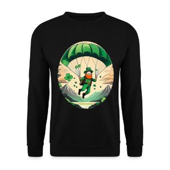 Parapente Trèfle de la Saint-Patrick - Sweat-shirt Unisexe - noir - Devant - Alina (178cm) & Michal (187cm)