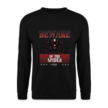 Spinne - Unisex Pullover - Schwarz - Vorne - Alina (178cm) & Michal (187cm)