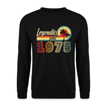 50 Jahre Männer "Legendär Seit 1975 - Sweat-shirt Unisexe - noir - Devant - Alina (178cm) & Michal (187cm)