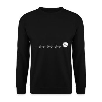 Pétanque heartbeat passion - Unisex Sweatshirt - black - Front - Alina (178cm) & Michal (187cm)