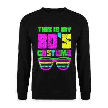 Chemise des années 80 - Sweat-shirt Unisexe - noir - Devant - Alina (178cm) & Michal (187cm)