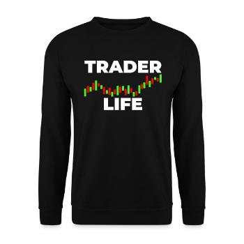 Day Trading Trader Exchange - Unisex Sweatshirt - black - Front - Alina (178cm) & Michal (187cm)