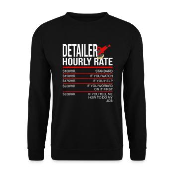 Car Detailer America Flag Car Detailing Expert - Unisex Sweatshirt - black - Front - Alina (178cm) & Michal (187cm)