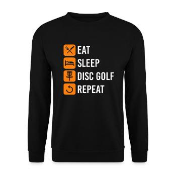 Drôle de Disc Golf Frisbee Sort Discgolfer - Sweat-shirt Unisexe - noir - Devant - Alina (178cm) & Michal (187cm)