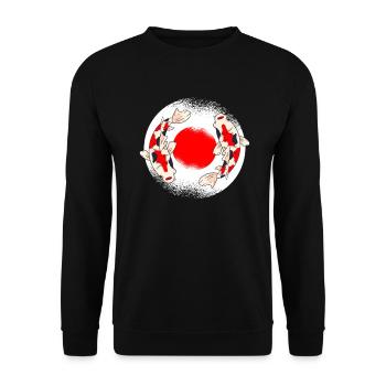 Koi poisson japonais Koi Carpes Koi éleveur - Sweat-shirt Unisexe - noir - Devant - Alina (178cm) & Michal (187cm)