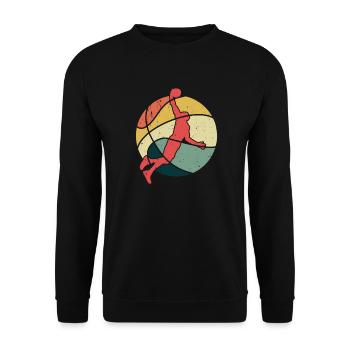 Basket-ball basket-ball joueur de basket-ball cadeau - Sweat-shirt Unisexe - noir - Devant - Alina (178cm) & Michal (187cm)