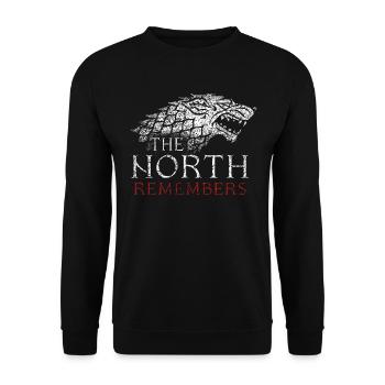 Game Of Thrones The North Remembers - Unisex Sweatshirt - black - Front - Alina (178cm) & Michal (187cm)