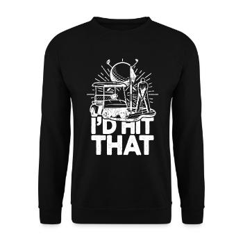 J’aurais frappé ce drôle de golf rétro golfeur - Sweat-shirt Unisexe - noir - Devant - Alina (178cm) & Michal (187cm)
