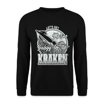 Lass uns Kraken Funny Squid Marine Biologist Sea bekommen - Unisex Pullover - Schwarz - Vorne - Alina (178cm) & Michal (187cm)