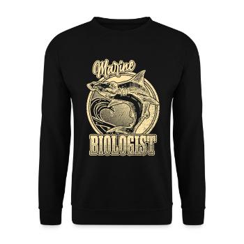 Biologiste marin Requin-marteau Biologie marine - Sweat-shirt Unisexe - noir - Devant - Alina (178cm) & Michal (187cm)