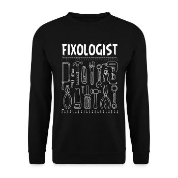 Fixologist Handyman Tools Woodworker Carpenter DIY - Unisex Sweatshirt - black - Front - Alina (178cm) & Michal (187cm)