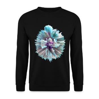 Betta Fisch Siamese Kampffisch Tropischer Fisch - Unisex Pullover - Schwarz - Vorne - Alina (178cm) & Michal (187cm)