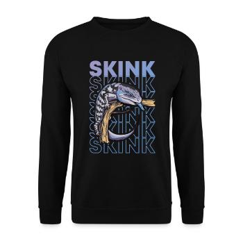 Blue Tongue Skink Propriétaire Retro 80's Style - Sweat-shirt Unisexe - noir - Devant - Alina (178cm) & Michal (187cm)