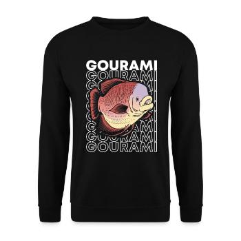 Giant Gourami Fish 80's Monster Fish Keeper - Unisex Pullover - Schwarz - Vorne - Alina (178cm) & Michal (187cm)