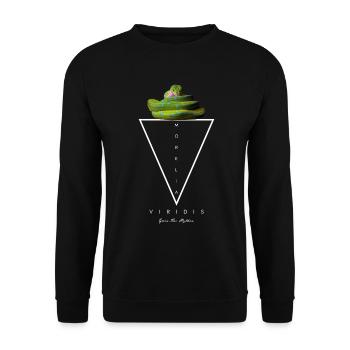 Green Tree Python Modern Geometric - Unisex Sweatshirt - black - Front - Alina (178cm) & Michal (187cm)